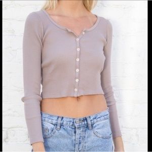 Brandy Melville zelly top purple taupe
